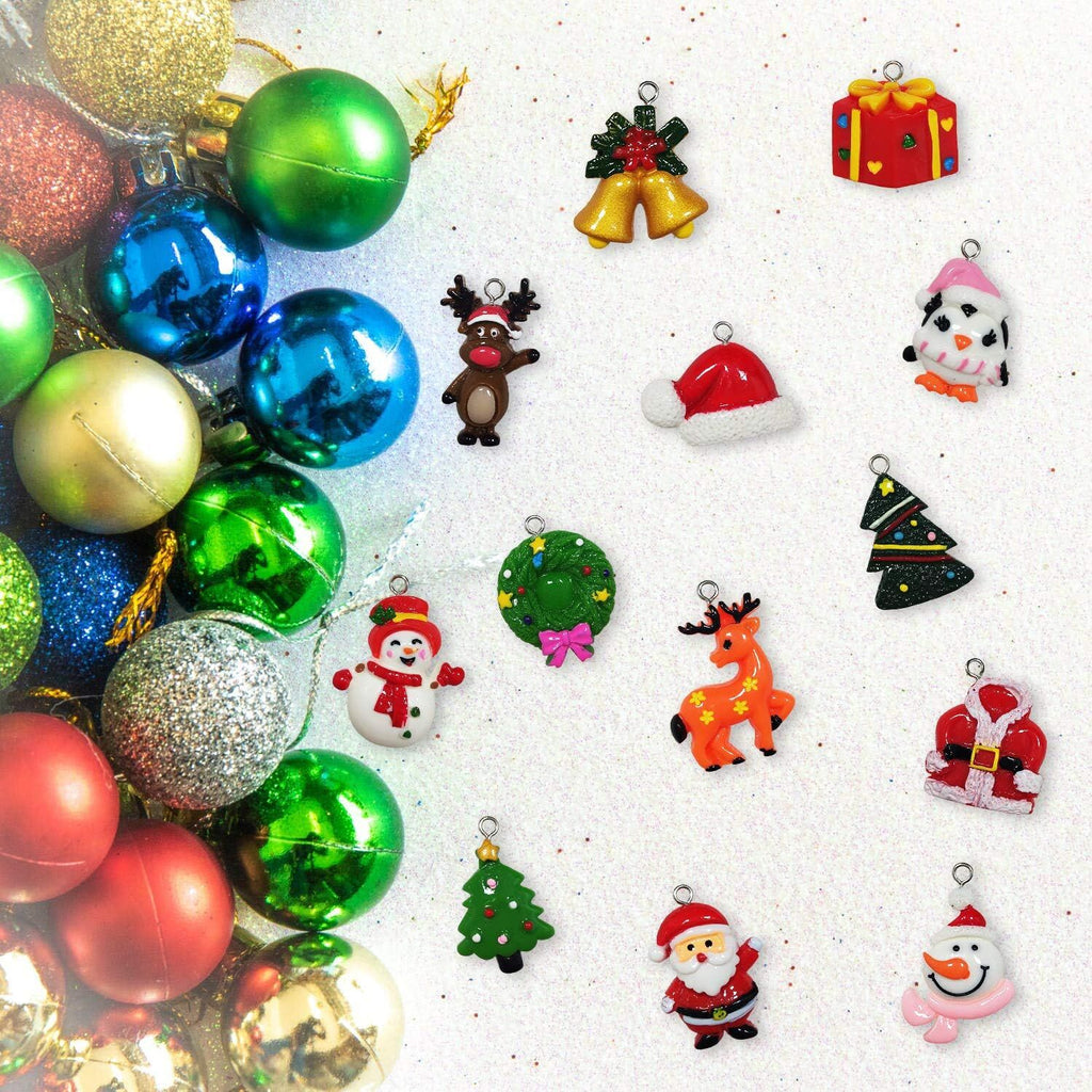 30pcs Mini Christmas Ornaments for Mini Tree Decorations Small Christmas Ornaments Resin Miniatures for Craft Christmas Decor-3